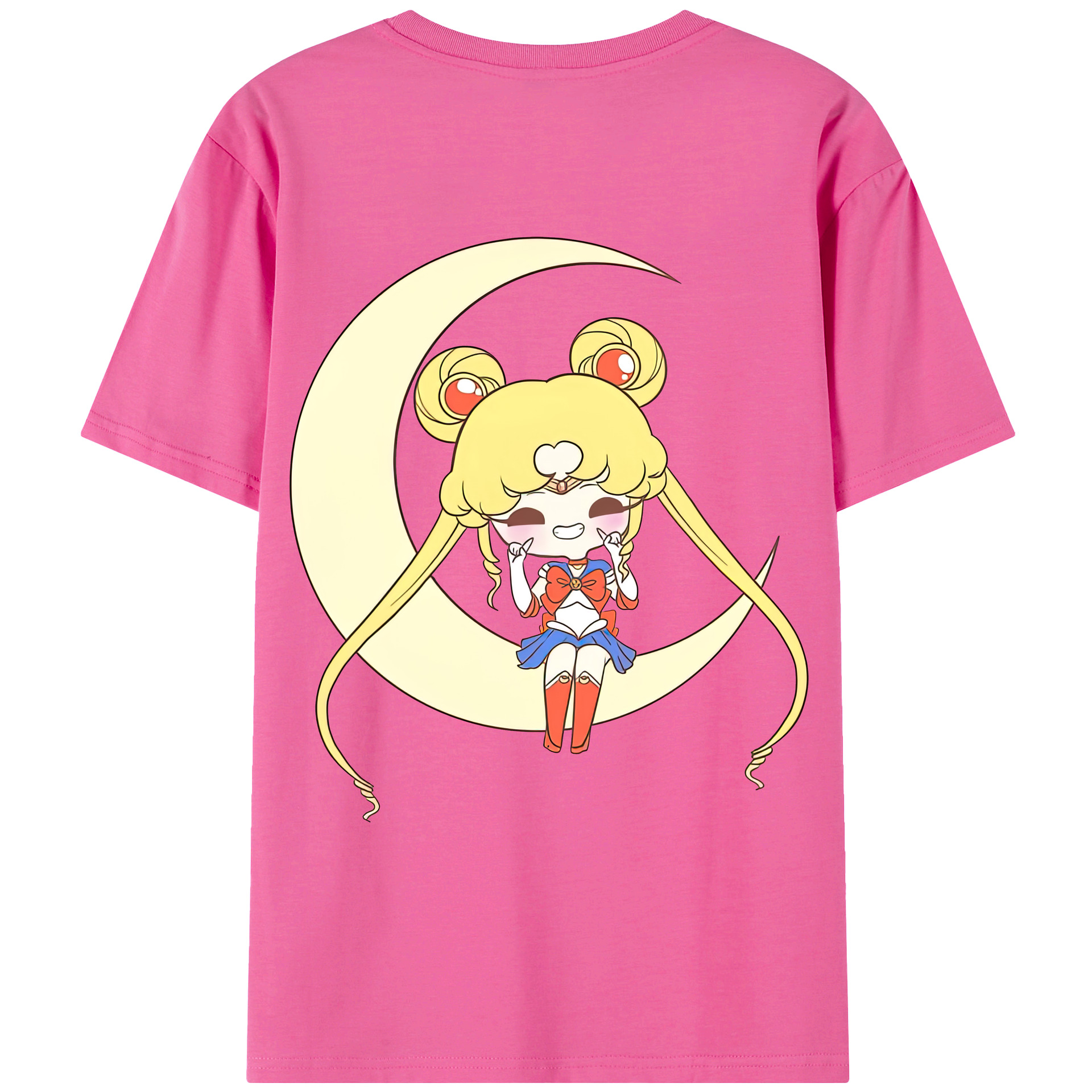 （画像用） 美少女戦士セーラームーン 月野 うさぎ つきの うさぎ Sailor Moon Tsukino Usagi レディース半袖Tシャツ(バックプリント)